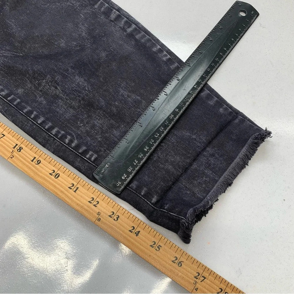 Forever 21 Denim Overalls Women 30 Black Fade Bib Pocket Y2K Western Retro Boho - Picture 10 of 12